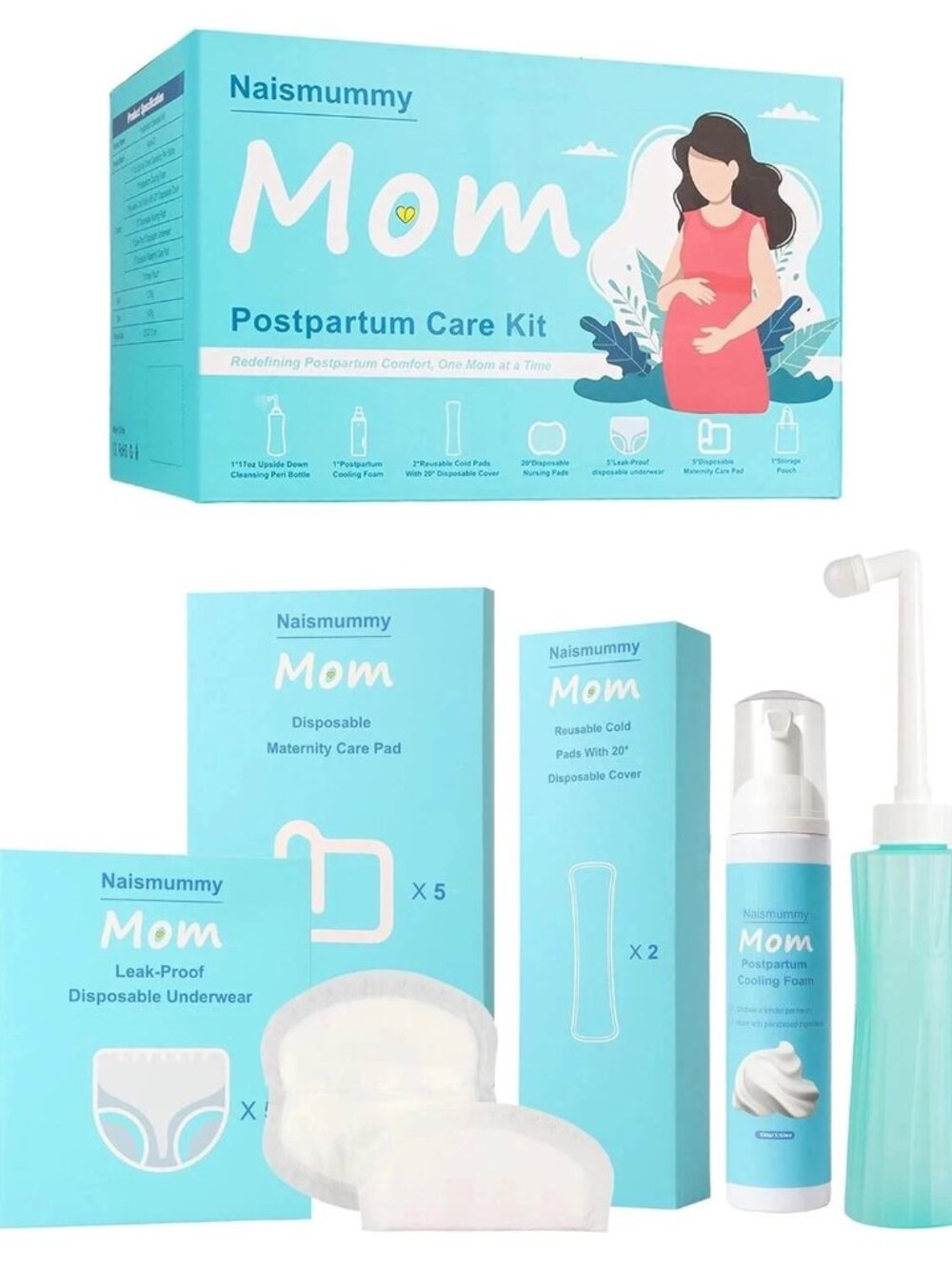 PPostpartum Essentials Recovery Kit for Labor & Delivery – Nursing Pads